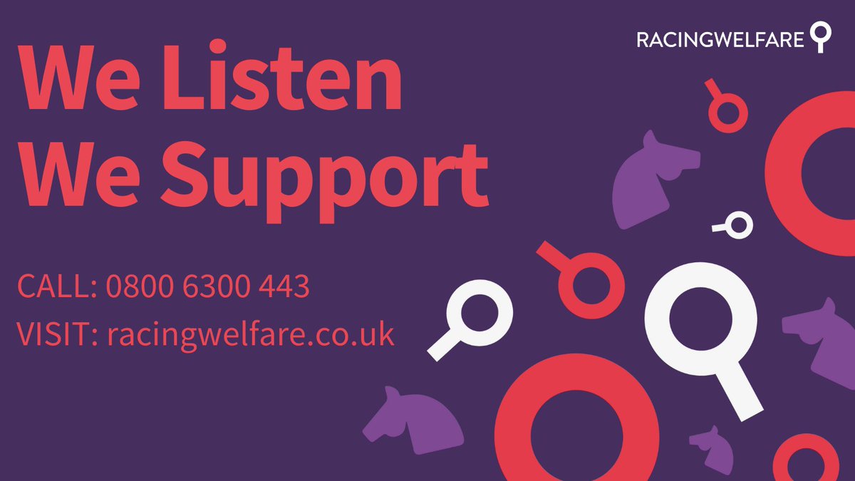 Racingwelfare's tweet image. No problem is too big or too small, Racing&apos;s Support line is available 24/7 and is here to help YOU.

If you are struggling with anything, call now to speak to one of our team to get the help and advice you need

#247help #RacingSupportLine #MentalHealth #HelpandSupport #Advice