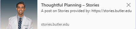 ButlerDMSBridge's tweet image. Learn more about one of our recent graduates in the most recent issue of Butler Managize.  

Thoughtful Planning stories.butler.edu/thoughtful-pla……