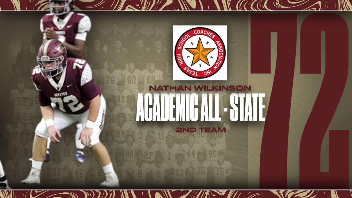 Very proud of this DUDE <a href="/NWilkinson2024/">Nathan Wilkinson</a>!!! Congrats on earning 2nd Team Academic ALL State!!! <a href="/RoosFootball/">Austin College ’Roos Football</a> <a href="/mlynnz3/">Michelle Lynn Z</a> <a href="/HHSCTC/">HHSCTC</a> <a href="/HHSCoyotes/">Heritage High School</a>
