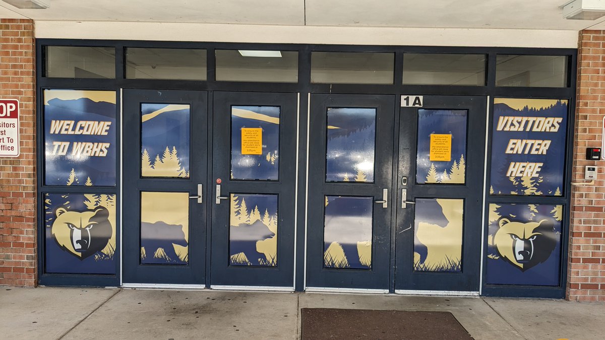 gohackworth's tweet image. Window perfs for Western Branch High School! #windowperfs #windowgraphics #graphicinstallation #installationservices