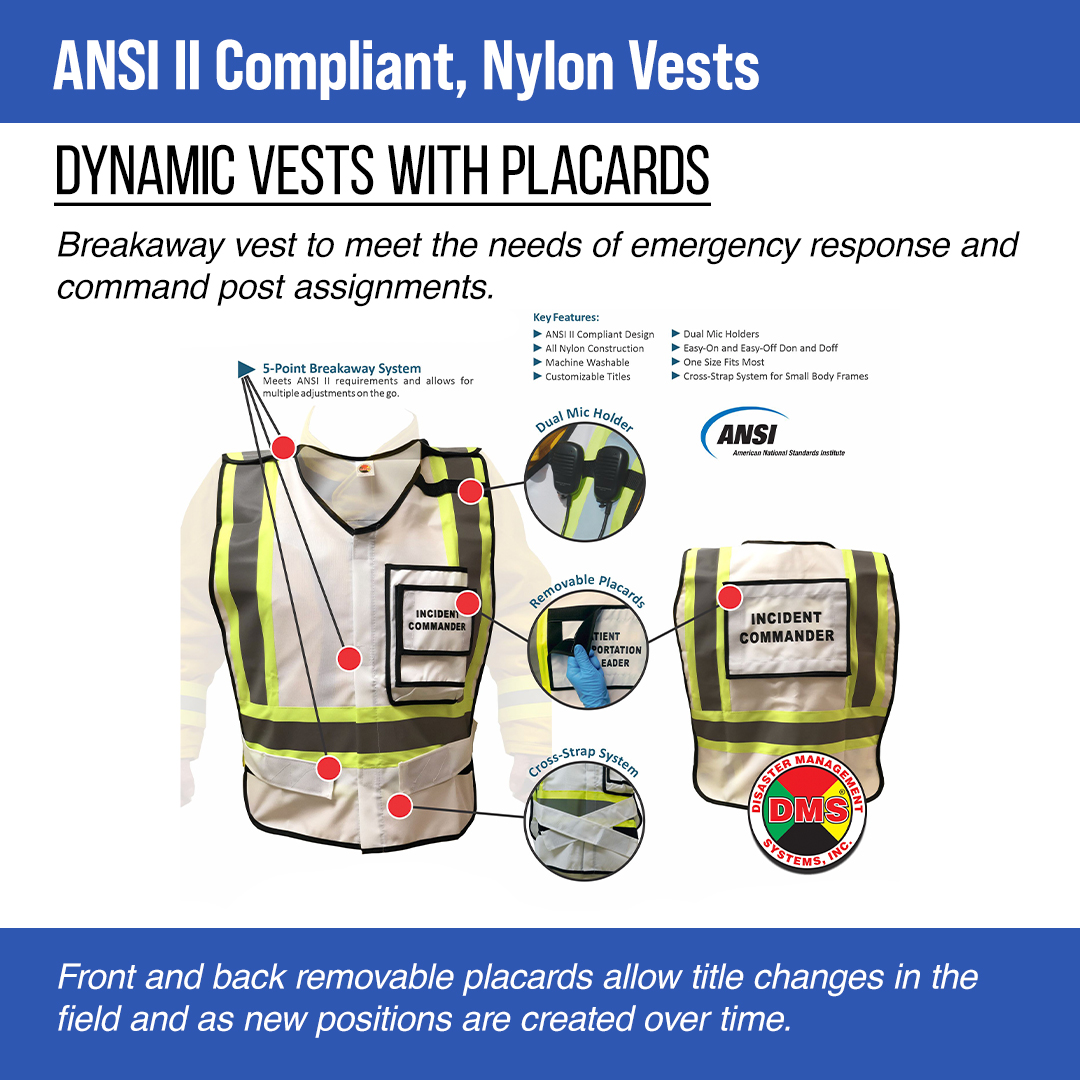 DMSTriageTags's tweet image. Does your department need customized vests and/or flags? 

We offer a variety of colors and styles! Contact your sales rep for further details.

#DMS #customvests #customflags #vests #flags #incidentcommandvests #incidentcommandflags #incidentcommand