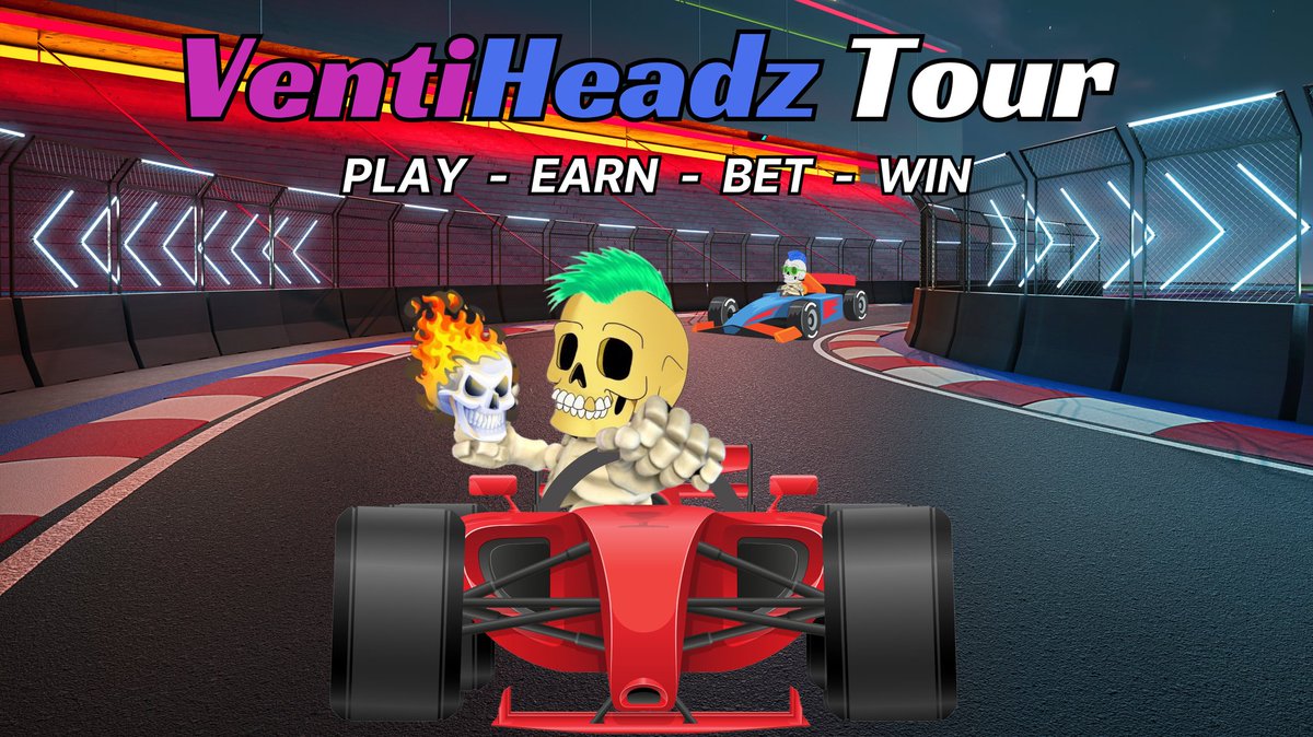 ventiheadz's tweet photo. What is VentiHeadz Tour? It's #MarioKart  on steroids with the ability to P2E and wager (gamble)!  

What tokens can be earned or wagered in VentiHeadz Tour?   

P2E (vs CPU): VST  

Wagered (Multi-Player): $VST, $ETH, $XRP and $BTC! *want to see other tokens be made available to wager? let us know in the comments. 

Where will it be made available? iOS and Android! 

When will it launch? April 2024!  

Do I have to own a VentiHeadz NFT to play? YES! 

Where can I get one? https://t.co/O3FfPGyl7g 

#NFT #NFTs #NFTGame #NFTGaming #Web3gaming  #crypto #investing #Contest #Giveaway #VentiHeadz #VentiHeadzTour #NFTGiveaway #ETH #BTC #XRP