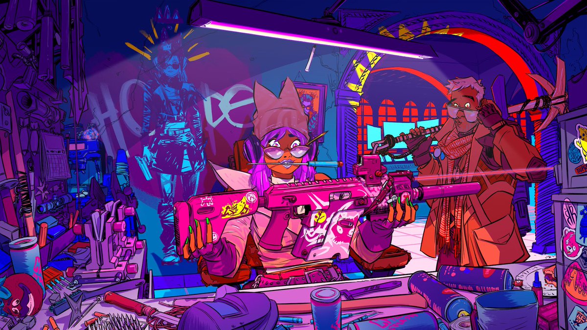 nathanfoxy's tweet image. Excited to share the Fortnite “Underground Chic Hope” loading screen for Chapter 5 Season 1. Keep your eyes peeled & #GameOn!
Honored to join the rogues gallery of talented contributors.
#Fortnite #loadingscreen #digitalart #illustration #comics #battleroyale #banana #eastereggs