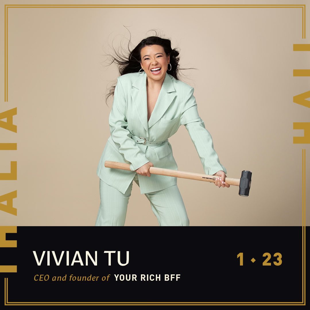 ON SALE TODAY! 1/23 - Vivian Tu, CEO and founder of Your Rich BFF Tix: ticketweb.com/event/vivian-t…