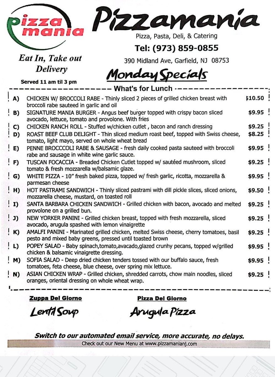 PizzaMania Garfield (@pizzamanianj) on Twitter photo 