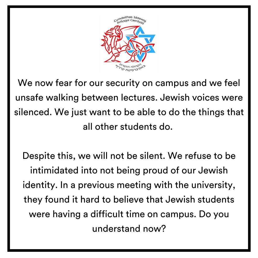 A statement from Cardiff Jewish Society on their experience at <a href="/cardiffstudents/">Cardiff Students' Union</a> AGM.