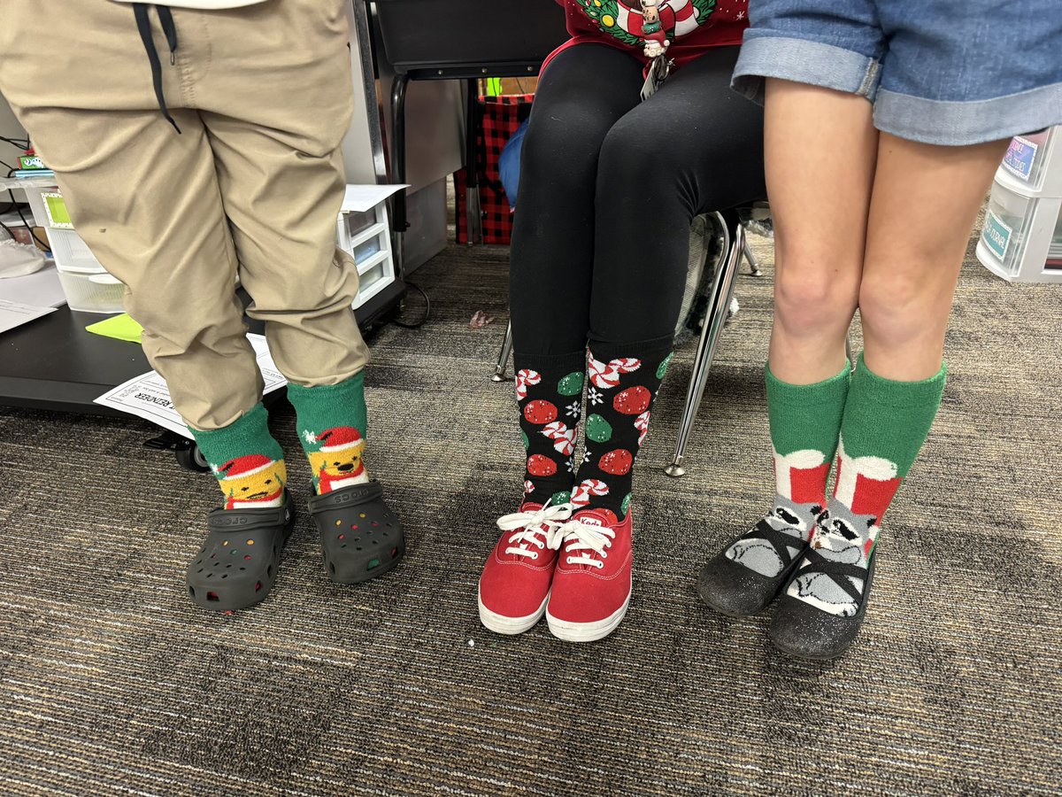 Our classroom rocking the holiday socks theme🎅🏻🧦🎄<a href="/HumbleISD_FE/">Foster Elementary</a>