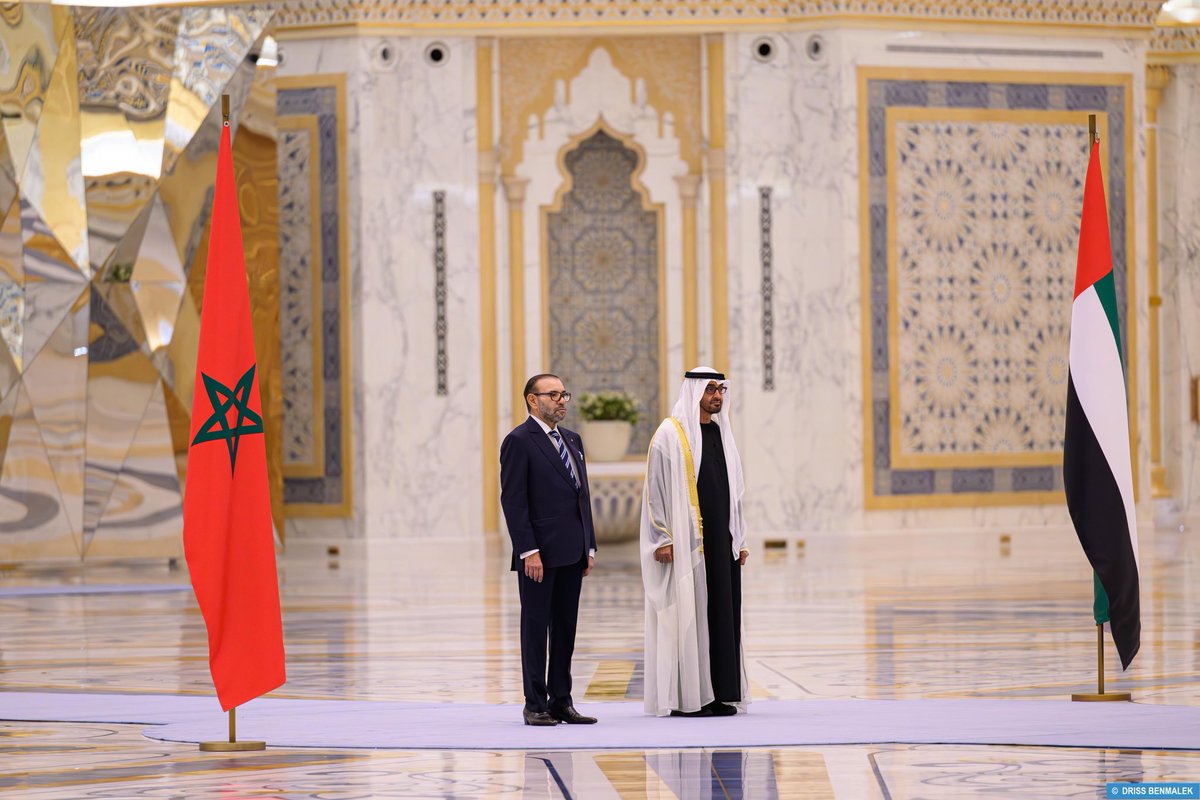 elarabox's tweet photo. An official reception of His Majesty King Mohammed VI by the President of the United Arab Emirates 🇲🇦🇦🇪 https://t.co/lKwZw69u8w