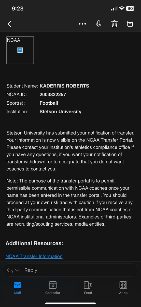 I am officially in the transfer portal! Coaches my DMs are open❗️