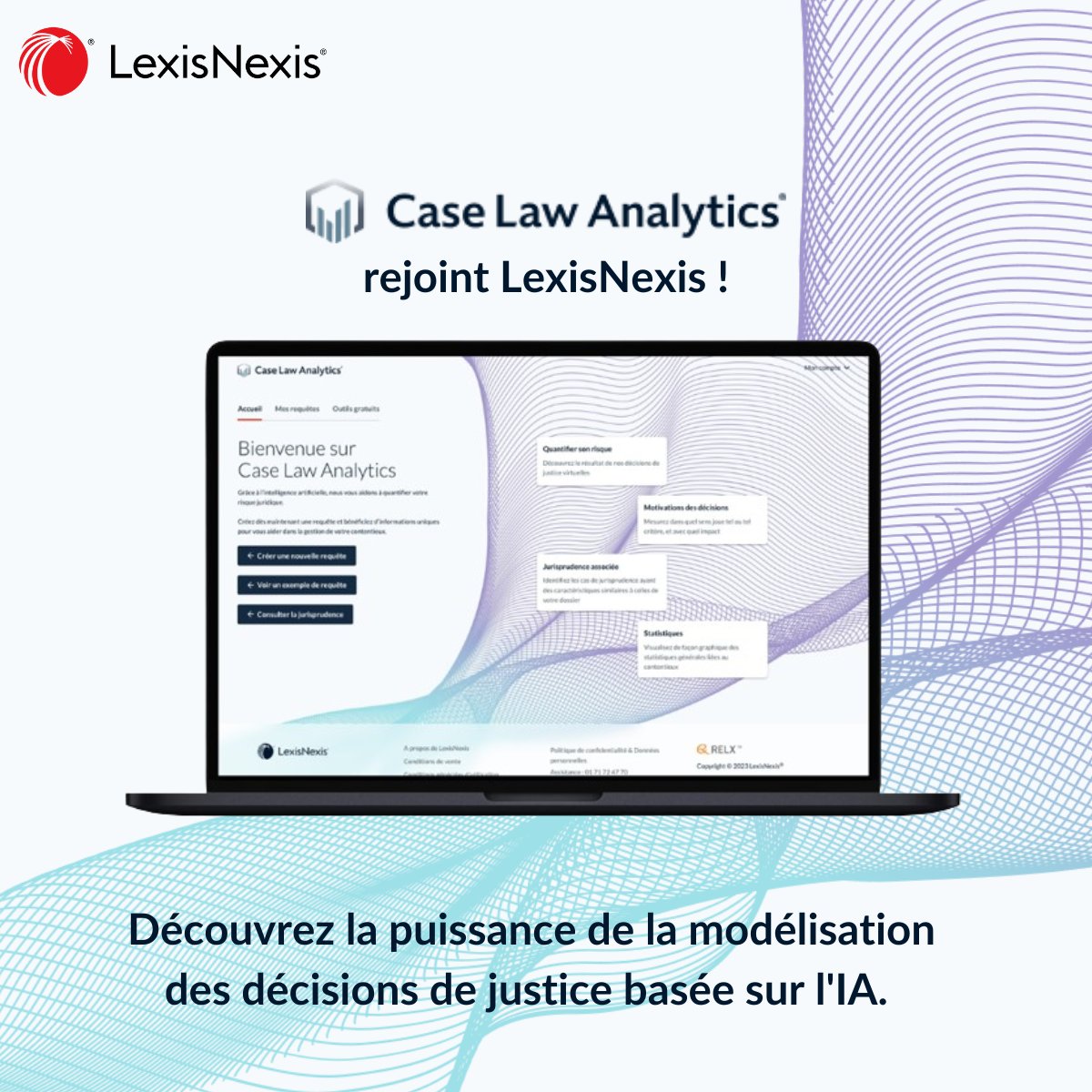 Découvrez la puissance de la modélisation des décisions de justice basée sur l'IA. Maîtrisez l'issue des litiges et optimisez vos stratégies contentieuses avec des analyses judiciaires avancées.

Pour en savoir plus et demander une démo 👉lexisnexis.fr/produits/case-…

#LexisNexis