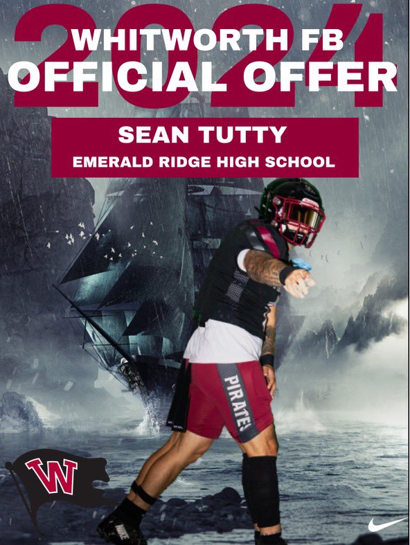 After an amazing phone call with <a href="/Coach__Shaw/">Mac Shaw</a> I am honored to receive an offer from <a href="/WhitworthFB/">Whitworth FB</a> 🏴‍☠️🏴‍☠️🏴‍☠️