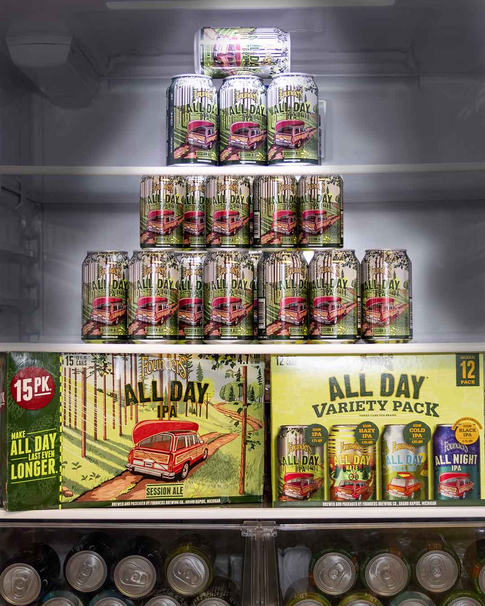 Deck the fridge with lots of All Day Fa Lalalalaaaaaa Lalalalaaa! Are you stocking up on All Day IPA like the greedy little squirrel you are? You don't want to be low on beer when your family comes to visit. Follow the link to find All Day IPA near you! bit.ly/FindFBC