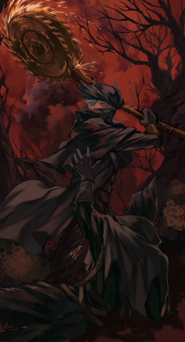 IvyJinna's tweet photo. #bloodborne 
If you can cut it slowly, you can cut it quickly 🍕 🩸 https://t.co/uwNOODxq0o