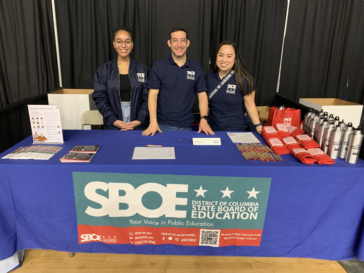 DCSBOE's tweet photo. 🗣️In case you missed it: @DCSBOE attended EdFEST last week! We enjoyed connecting with families, assisting with exploring education opportunities, and providing resources to the residents of the District🤝 #YourVoice #YourEducation🍎 https://t.co/2bkG552tJa