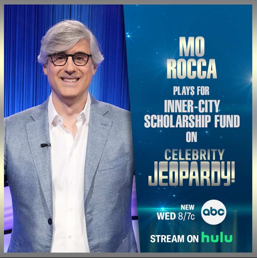 Tune in December 6 at 8pm ET on ABC or Hulu to watch Mo Rocca, longstanding board member of Inner-City Scholarship Fund, compete on Celebrity Jeopardy. Mo has generously designated Inner-City as his charity of choice to receive any winnings from the show. @CelebJeopardy