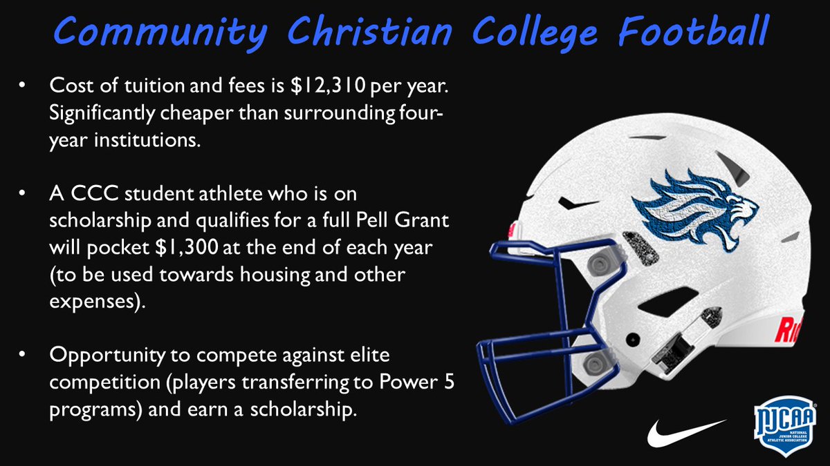 Community Christian College Football tweet media
