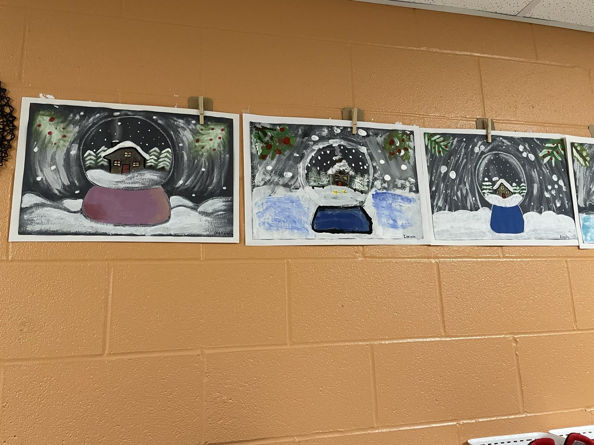 ms_procopio's tweet photo. Our Grade 6 Winter Cabin Artwork ❄️⛄️ @GuardiangelsWB https://t.co/cItEb69SVE