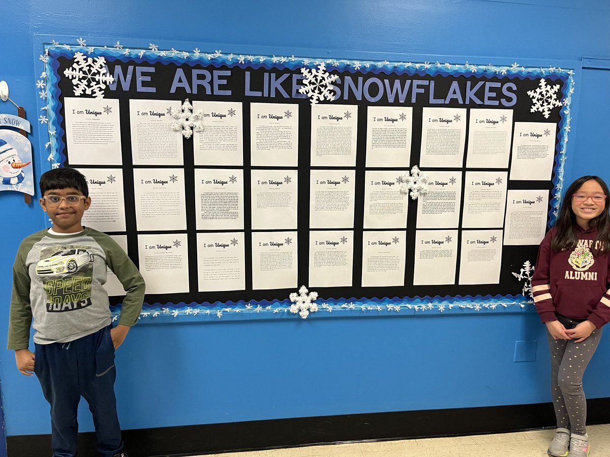 Room 43 students are all unique— just like snowflakes. 
#funinfifthgrade