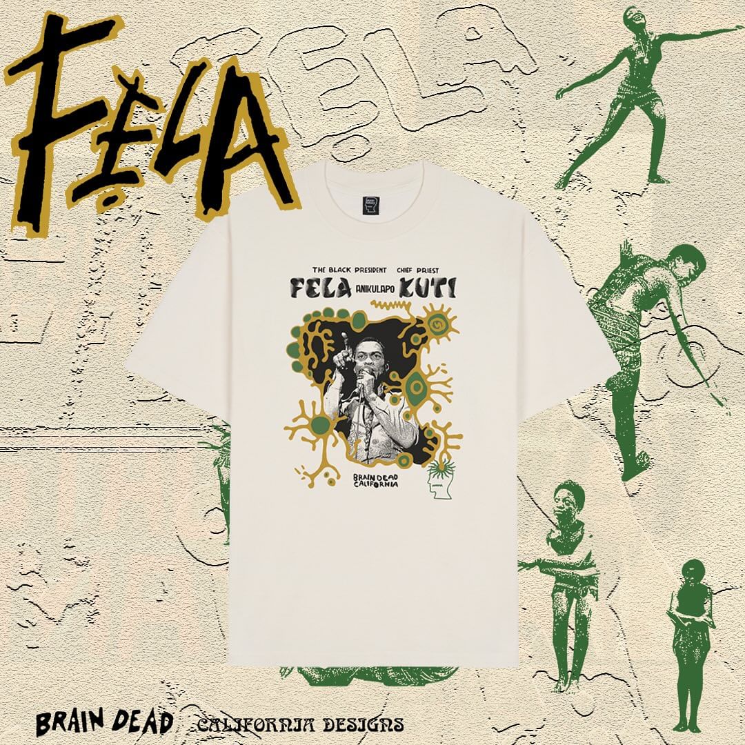 The new Fela Kuti x Brain Dead special edition t-shirt is available now🙌🏾 felakuti.com/gb/products/42…