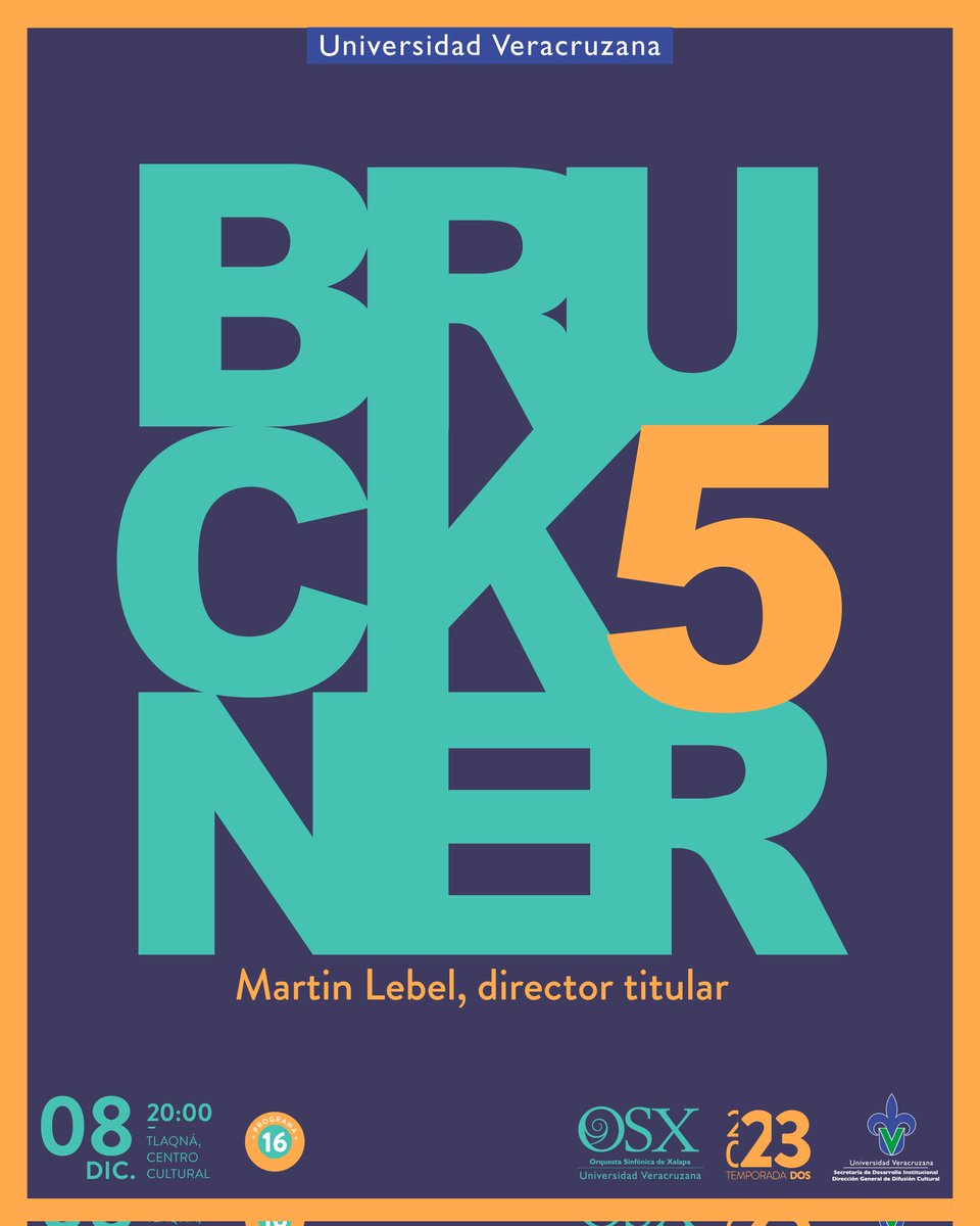 OSXUV's tweet photo. ¡Disfruta una de las interpretaciones sinfónicas más complejas e infrecuentes! De gran envergadura y nivel artístico, #TuOSX presenta: la Sinfonía No. 5 de Anton Bruckner🎶
Martin Lebel, Director Titular
📆Viernes 8 de diciembre l 20:00 h l Tlaqná
🎟️ https://t.co/XKXMhUjWBS https://t.co/9MZspR555E