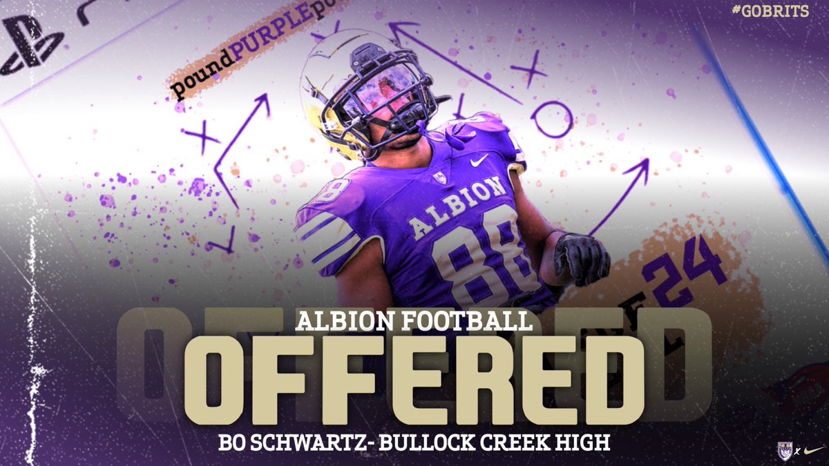 Honored to receive my first official offer from <a href="/AlbionFootball/">Albion Football</a> !
<a href="/stoneyrock64/">Karl Featherstone</a> 
<a href="/Rundle_Albion/">Travis Rundle</a>