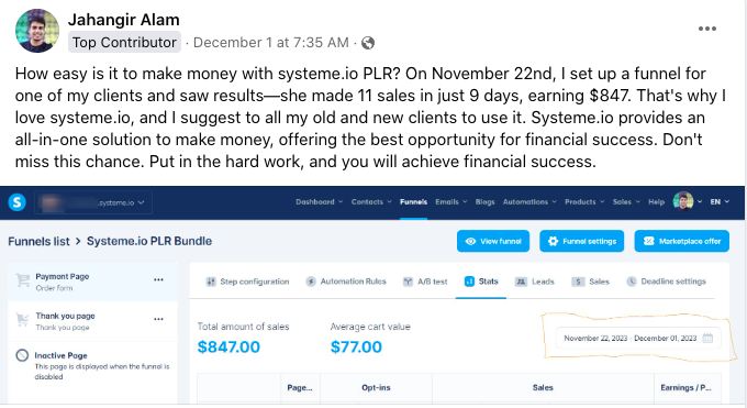 systeme.io tweet media