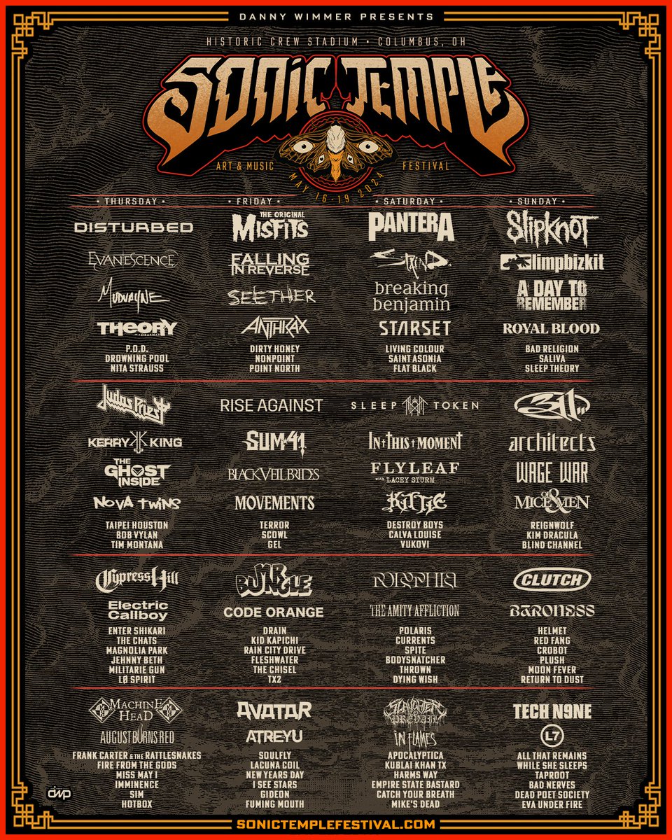 Performing at @SonicTempleFest next year on May 19, 2024! Tickets on sale Fri, Dec 8 @ 12pm EST sonictemplefestival.com