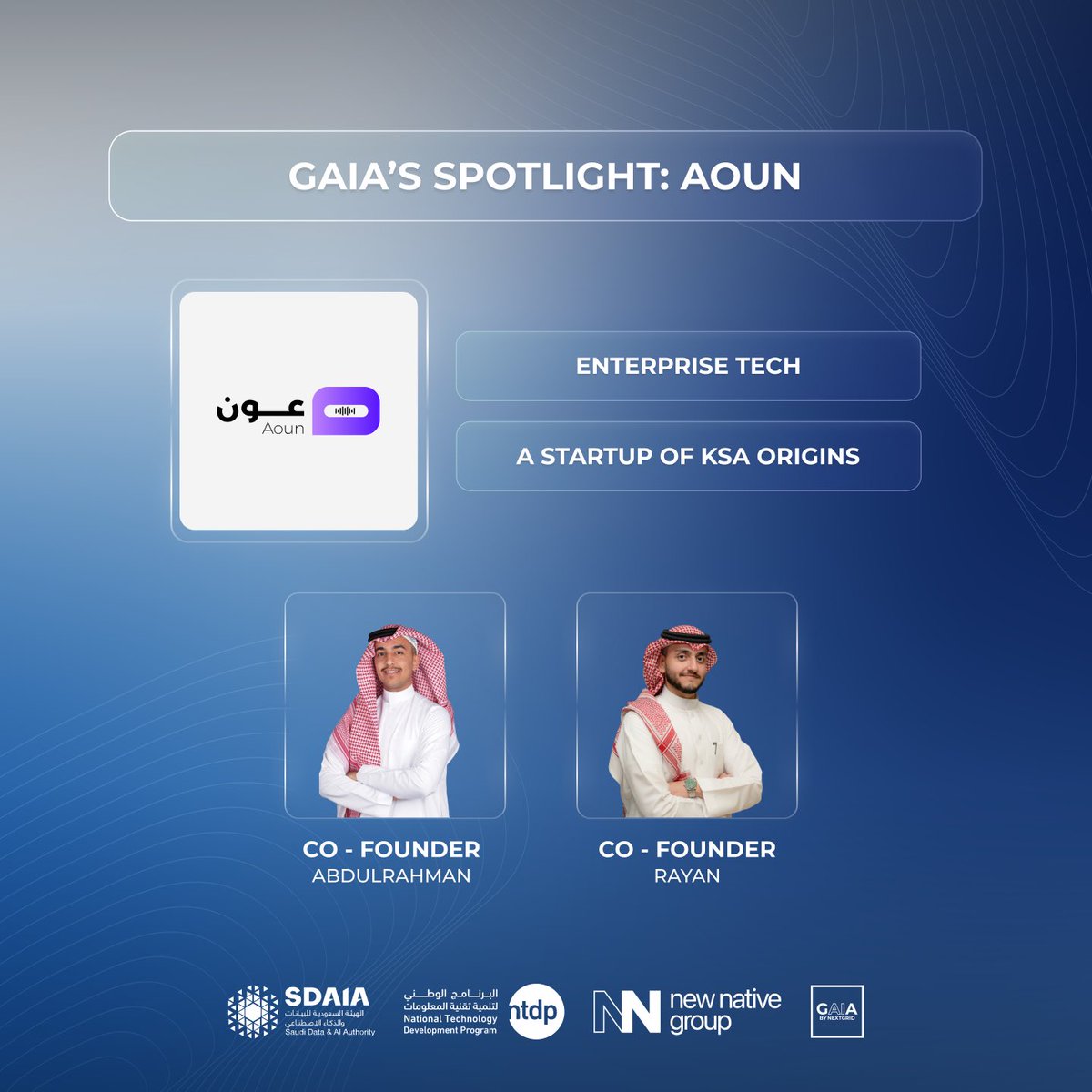 Meet the game-changers at Gaia AI Accelerator First Cohort! 💡

<a href="/meetAoun/">عـون | Aoun</a> 📊 
redefines workflow and communication, driving us towards empowered task coordination and seamless productivity. 

Watch closely as Aoun takes a significant step forward, leading us to a new era of