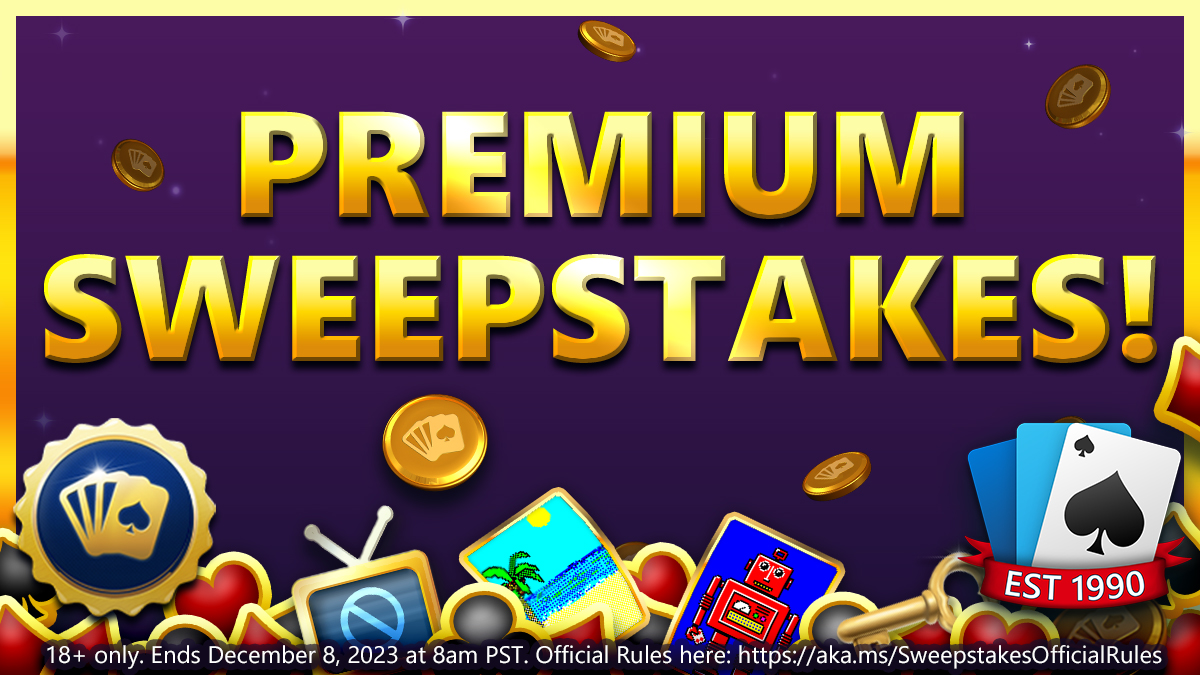 Microsoft Casual Games on X: 🎁 UNWRAP PREMIUM PERKS 🎁 It's your chance  to WIN a 1-YEAR Premium Membership! 🎉 🔎How to enter: Reply  #PremiumSweepstakes to this post by December 8, 2023