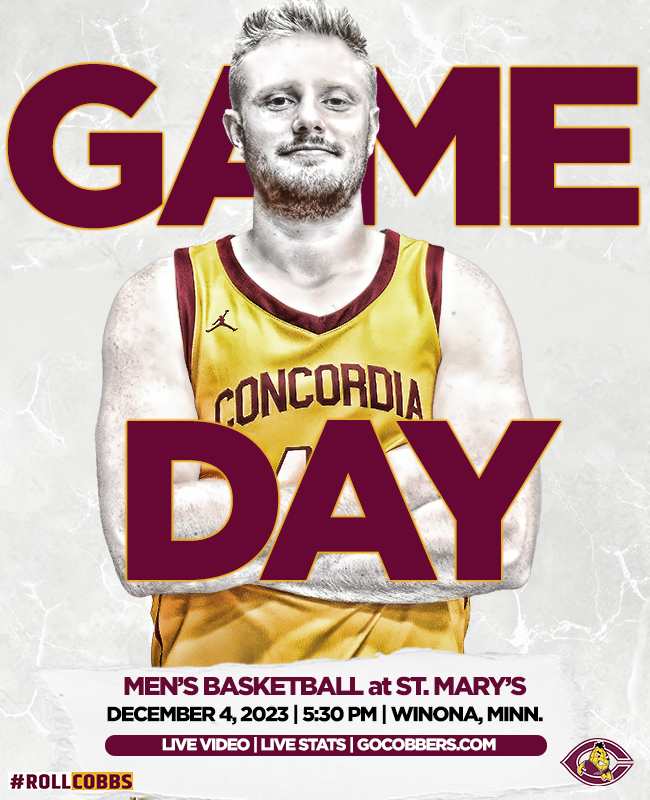 GAMEDAY!
Will men's basketball add to its history-making start? Mason Gravseth thinks so, but there's only 1 way for you to find out: follow along with live video &amp; stats when they tip it off in Winona in the 2nd half of the Cobber M&amp;W basketball DH.
#RollCobbs🌽
