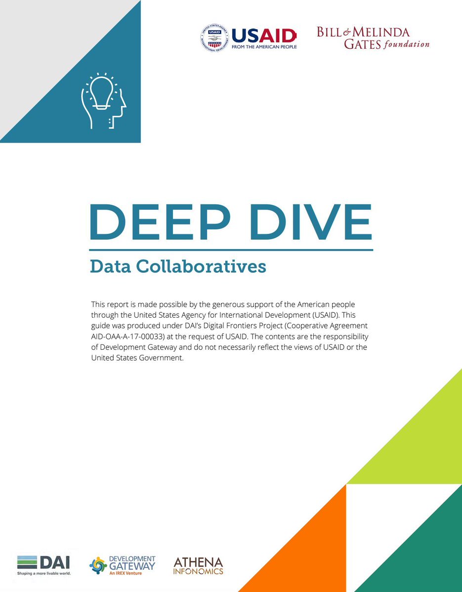 DGateway's tweet image. #DataCollaboratives are cross-sector, public-private collaborations aimed at data collection, sharing, &amp;amp; processing for the purpose of a societal benefit. 

Learn more from our deep dive by @JHvanGeuns supported by @USAID @DAIGlobal @gatesfoundation:  buff.ly/3RmKZZW
