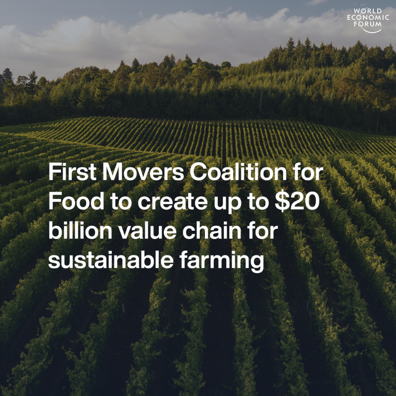 wef's tweet photo. The World Economic Forum, with support from the Government of the United Arab Emirates, along with more than 20 corporate and research partners in the food sector, has launched the First Movers Coalition for Food at @COP28_UAE. #COP28