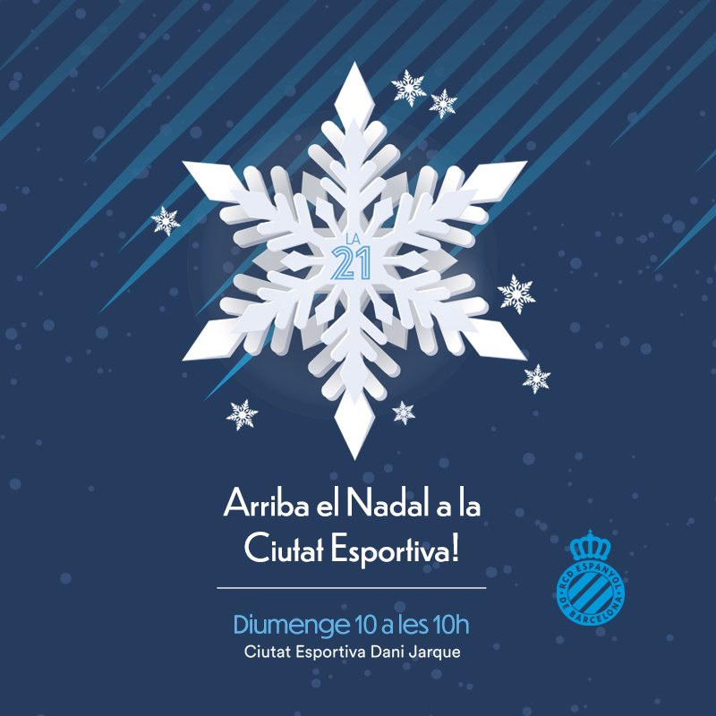 RCDEspanyol's tweet photo. 🎄 Aquest diumenge, donem el tret de sortida al Nadal des de la Dani Jarque!

🧸Iniciem la recollida de joguines solidària amb @CreuRojaCAT, @voluntarisrcde i @fcp_espanyol 

😍 Apropa't-hi per animar a l'@RCDEFemeni i gaudeix d'un matí 100% blanc-i-blau! #RCDE