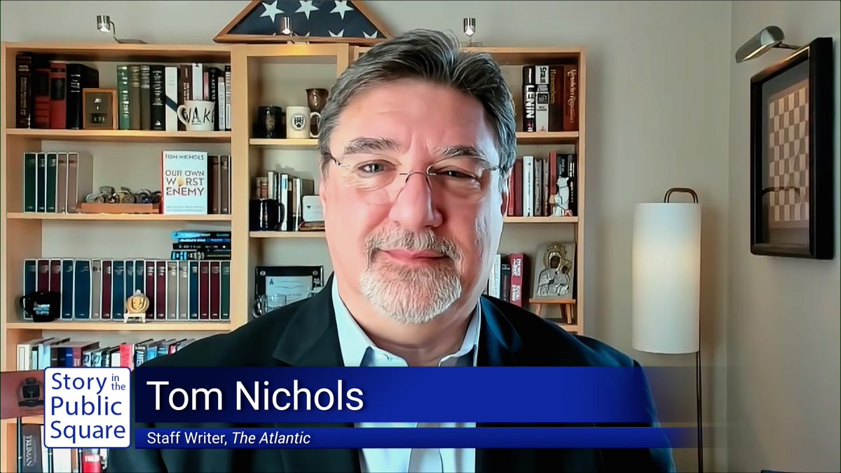 Join us for @pubstory as @JMLudes & @gwaynemiller sit down with Tom Nichols @RadioFreeTom to break down the pressing threats to our democracy & their potential to impact on the #2024Election. Check your local listings for air times! @SalveRegina ow.ly/mT1H50Qf6Y6