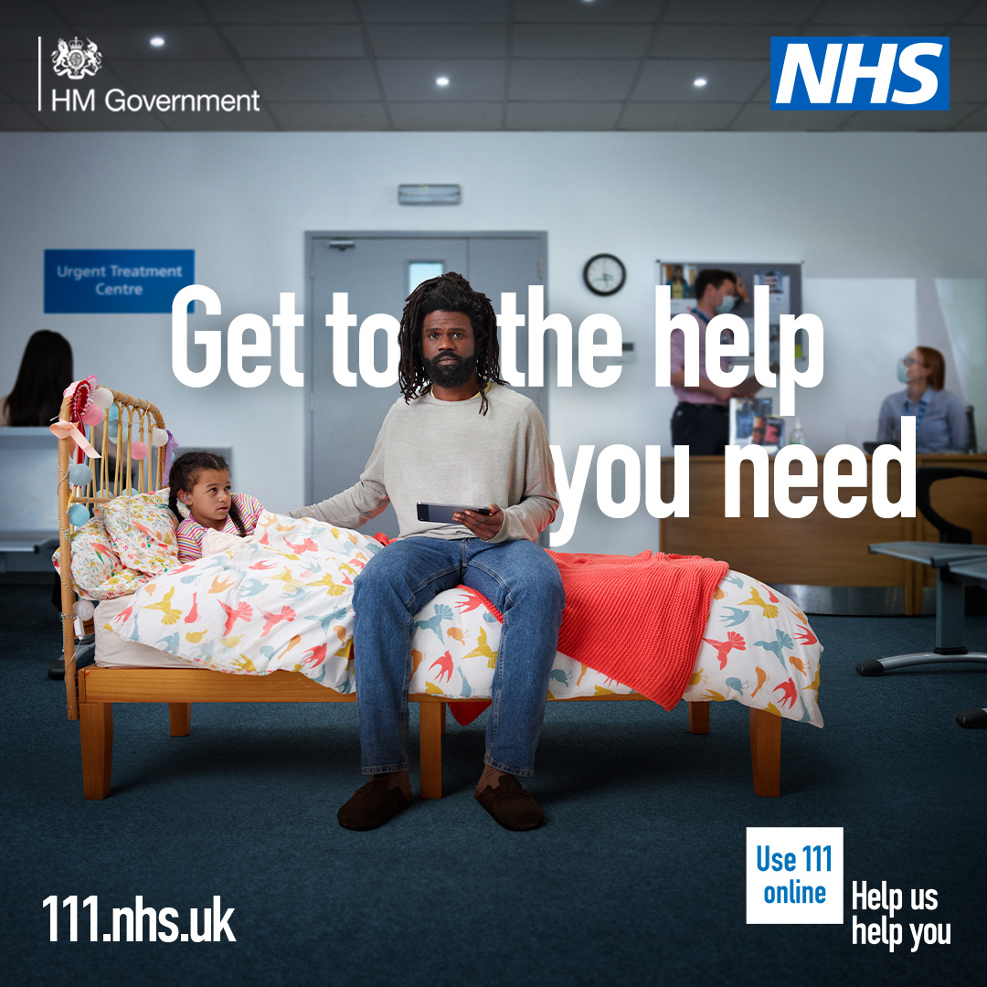 Use 111 online to get assessed and directed to the right place for you, like an urgent treatment centre. ➡️ 111.nhs.uk
