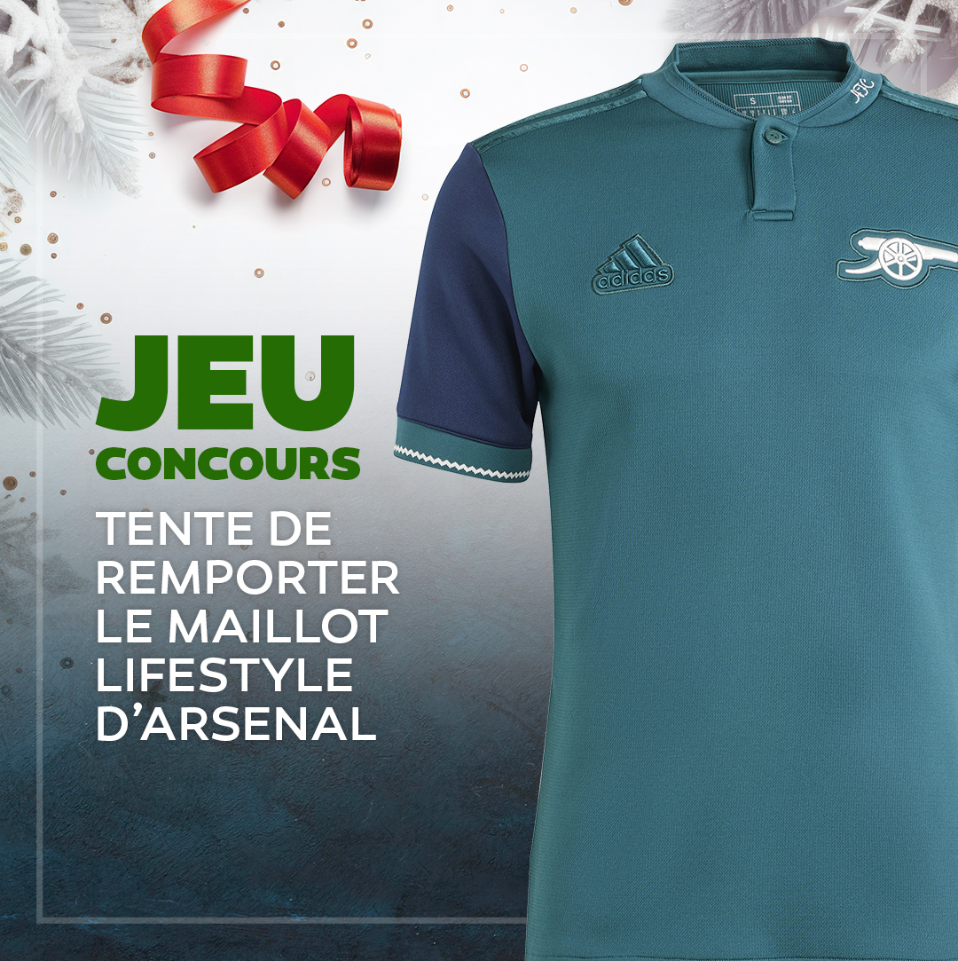 [#JEUCONCOURS 🎄]

🎁 Tente de remporter un maillot Lifestyle d'Arsenal 🔴

Pour participer c’est simple, il te suffit de :
🔄 Follow <a href="/lefivefc/">LE FIVE</a> 😉
🔄 Post avec #LEFIVEÇajoue + précise ta taille en réponse

🤞 Un gagnant sera tiré au sort le lundi 11 décembre

🔥 Bonne chance !