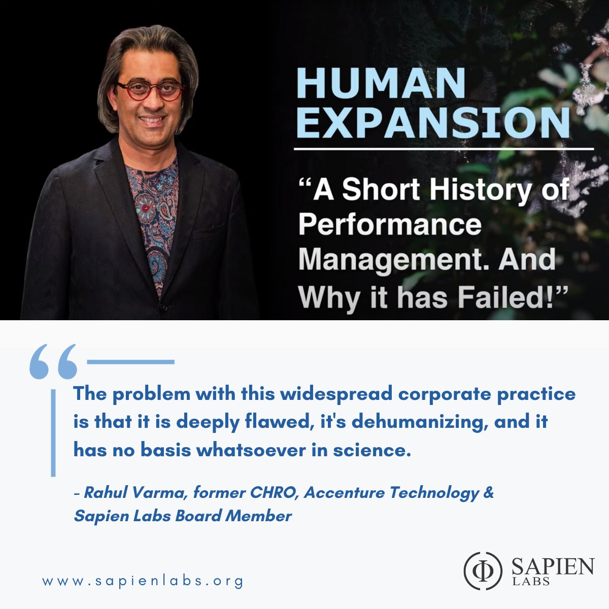The Global Mind Project (@mentalhealth1m) on Twitter photo Is your #performancemanagement system really serving your organization? Sapien Labs board member <a href="/rahulvarma123/">Rahul Varma</a> tackles this thorny question in the next series of videos on his "Human Expasion" channel. youtu.be/qsWXXSScf3Q?si⦠Is your #performancemanagement system really serving your organization? Sapien Labs board member <a href="/rahulvarma123/">Rahul Varma</a> tackles this thorny question in the next series of videos on his "Human Expasion" channel. youtu.be/qsWXXSScf3Q?siā¦