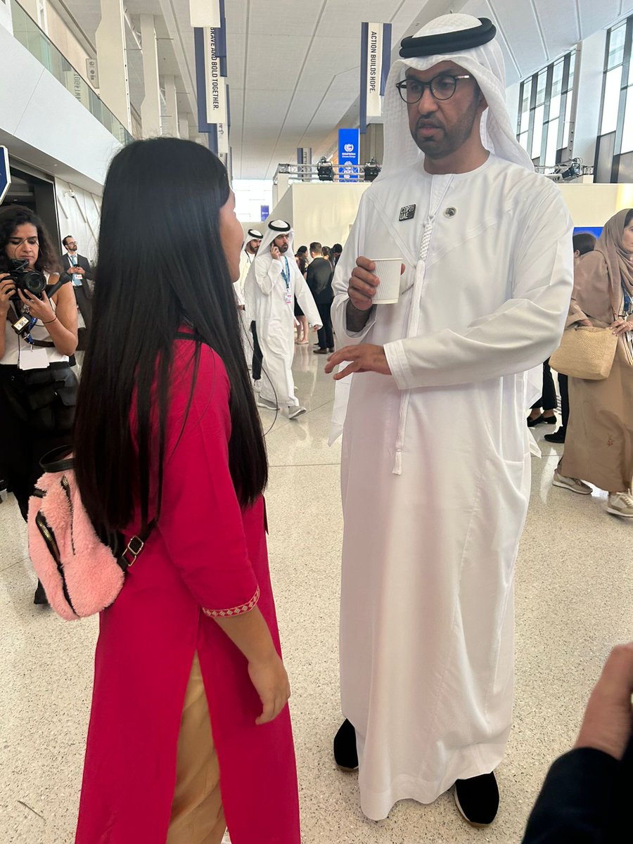 Dear Sir <a href="/uaeclimateenvoy/">Office Of The UAE Special Envoy For Climate Change</a> <a href="/COP28_UAE/">COP28 UAE</a> ,
You even can't fulfill the small promise you made to a 12 years old girl in Berlin &amp; again on 2nd Day of #COP28UAE, how are you going to fulfill your promises to the World? Others might not know what I'm saying but you know what I'm talking!