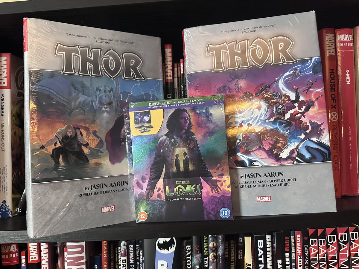 heavyspoilers's tweet photo. Todays pickups. Finally managed to get a copy of #Loki. Those #Thor Omnibuseses are fooking Yuge as well. Gonna give Indy another chance too and see if I like it more second watch ⌚️ ey cos it’s about time! Ey! Got a second watch!!! #KillMeeee https://t.co/q4aKDo88Wl