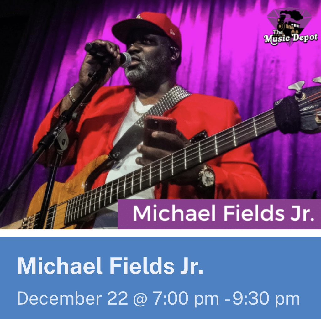 mikefezee's tweet image. Nwa I’m excited to be back at the @themusicdepotnwa  on Dec 22nd. I have a fantastic Christmas Show in store for you. Come on out I’ll be playing a lot of your favorite Christmas tunes. #michaelfieldsjr #christmaswithyou #nwaevents #musicdepotnwa #livemusic #fieldsgood