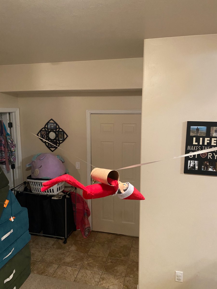 Zip line fun for the elf!