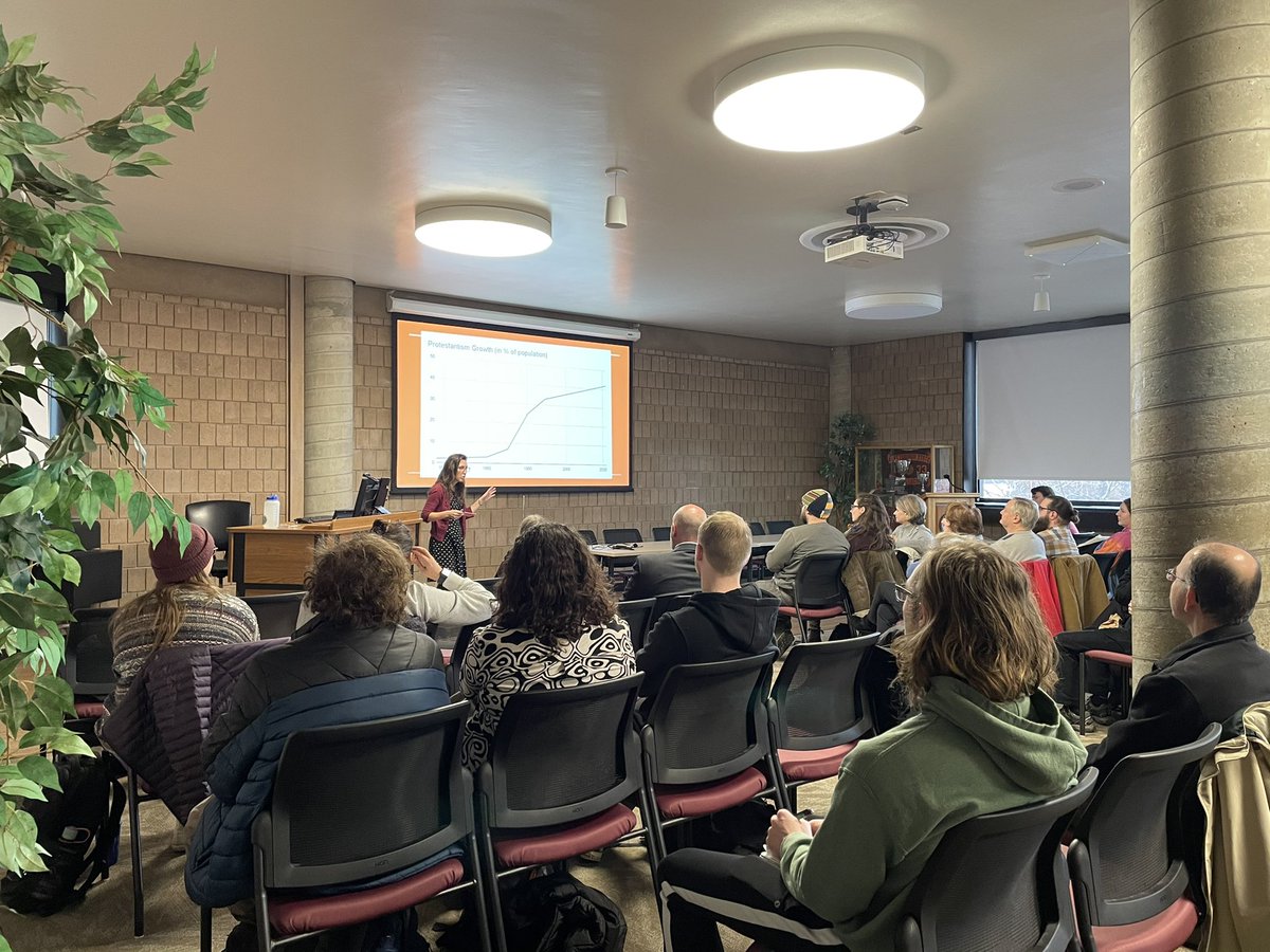 PlattsHistory's tweet photo. Happening now: #SUNYplattsburgh Honors student Redia Spada presenting her Advanced Honors Thesis on the growth of Pentecostal Protestantism in Guatemala. https://t.co/cShFbgHkvm