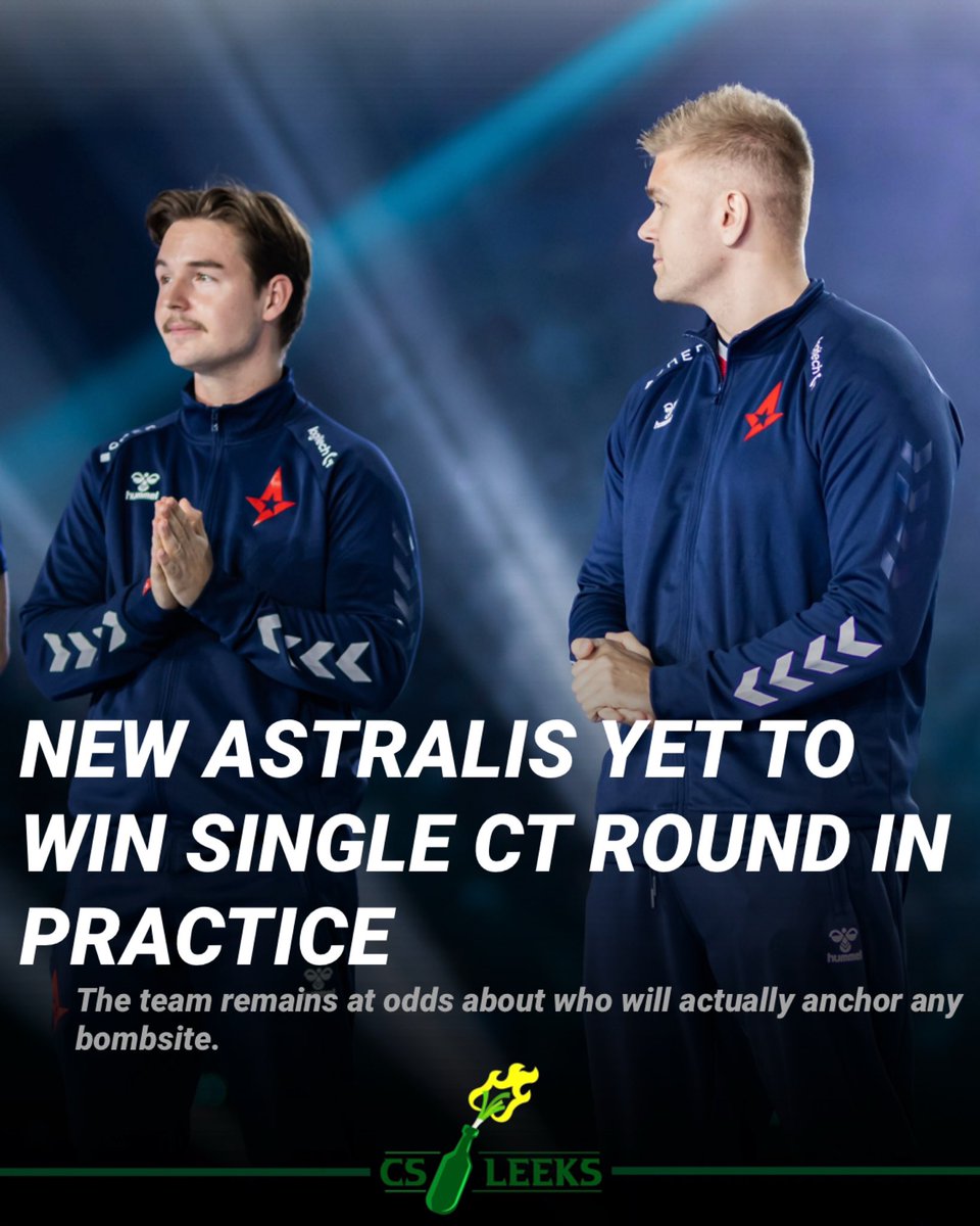 CS2Leeks's tweet image. REPORT: “Fake A then go B” strategy extremely successful against new Astralis roster comprised solely of rotators

“90% of the rounds where we run a fake against [Astralis] we end up walking into an empty bombsite and plant for free.” 

“At this point I’m starting to think it’s…