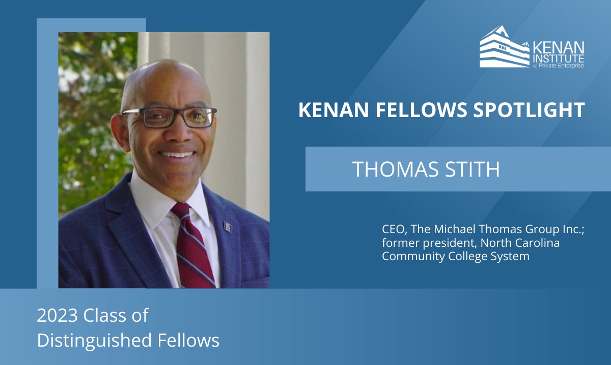 We want to recognize Thomas Stith for his outstanding work on the grand challenge. His paper focuses on how community colleges can take the lead in bridging the skills gap for high-demand careers. A big thank you to all the fellows, and read more here: kenaninstitute.unc.edu/news-media/202…