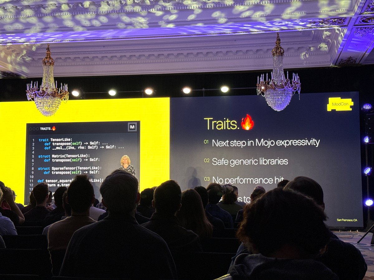 mojo 0.6 just announced at <a href="/Modular_AI/">Modular</a> ModCon.

Big feature is traits, to support generic algorithms and data structures.