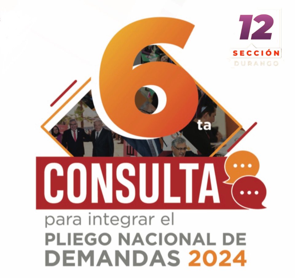 Snte12Durango's tweet photo. #80AniversarioSNTE 🌟
#VamosPorElDespegueSalarial

Tu voz es la voz del #SNTE 📚 Participa en la construcción del Pliego Nacional de Demandas #PND2024

Del 5 al 11 de diciembre 👉6a. Consulta y tu voz es la fuerza para lograr conquistas 

Convocatoria 👉 https://t.co/QUAq0op54E https://t.co/nleMkfgTxS