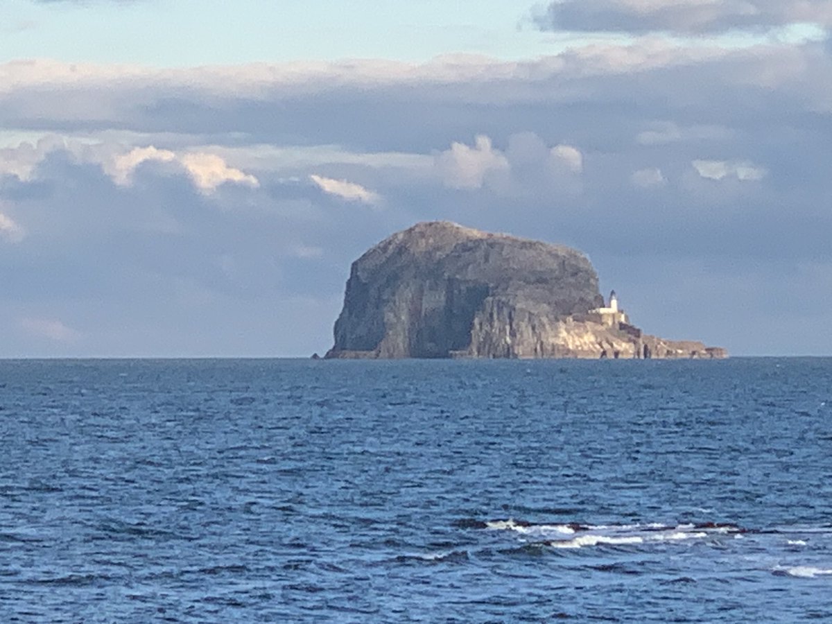 mattalltradesb's tweet image. This is Bass Rock, off the North Sea coast of North Berwick, Scotland. It’s an ancient volcanic plug, formed the same way as Devil’s Tower, Wyoming