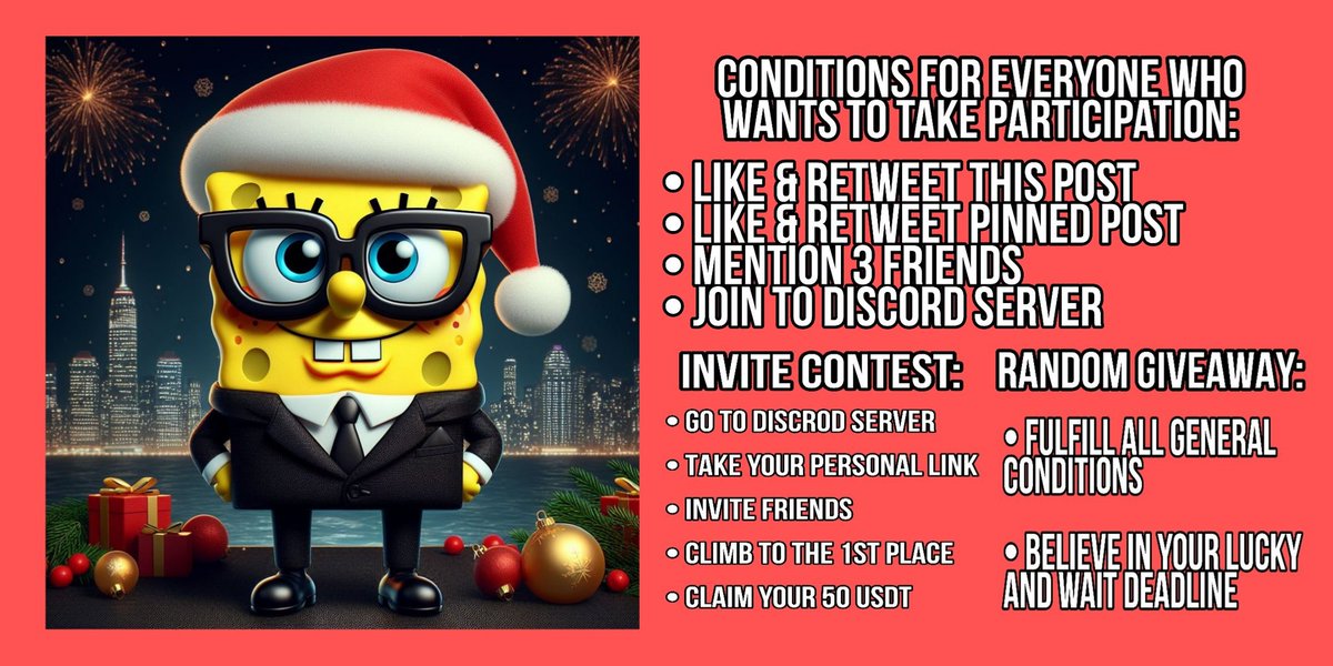 Yar_Tru's tweet photo. HO-HO-HO, GIVEAWAY IS STARTING TODAY!

👾 Prize Pool: 100 USDT
🎖️ Winners: 2 (50/Each)
⏳ Deadline: 30.12.23

Details on Image📃

Discord: https://t.co/m7CV8hOAvu

#btc #eth #sol #matic #avax #giveaway #crypto #bullrun https://t.co/FsE5oxPpD8