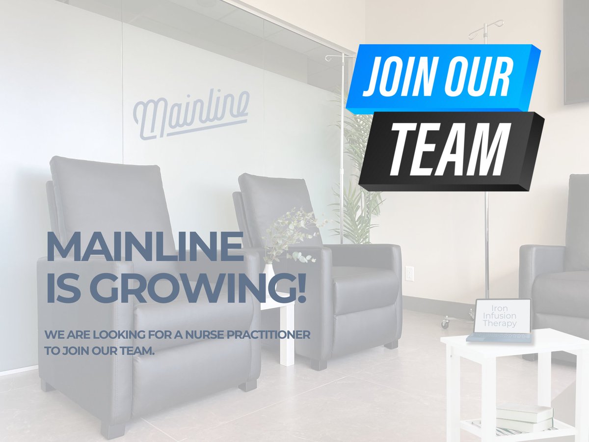 Are you a #nursepractitioner looking for a great job in #vancouver? Mainline Wellness is looking for a Nurse Practitioner (NP) to join its experienced team of NPs and to contribute to an excellent working culture.
#competativesalary #yvrjobs 
mainlinewellness.ca/nurse-practiti…