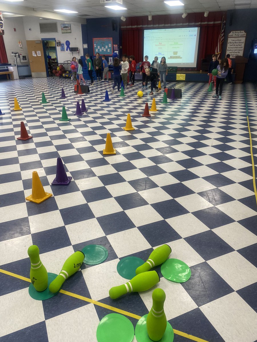 Welcome to the Betsy Bowling Alley!!!  We are bowling this week in PE!
<a href="/BetsyRossMahwah/">Betsy Ross School</a> #mahwahconnects.